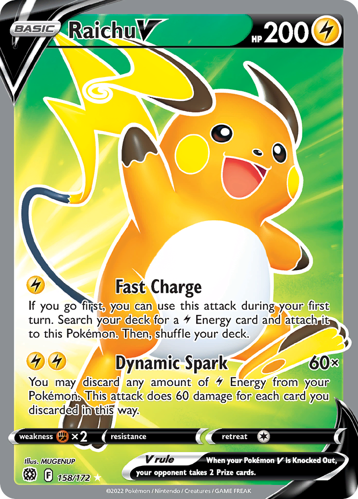 Raichu V (Full Art) - 158/172 - Brilliant Stars