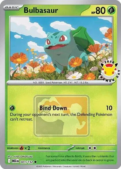 Bulbasaur (Pokemon Day 2026) - 001/132 - Miscellaneous Cards & Products