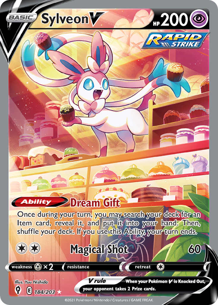 Sylveon V (Alternate Full Art) - 184/203 - Evolving Skies