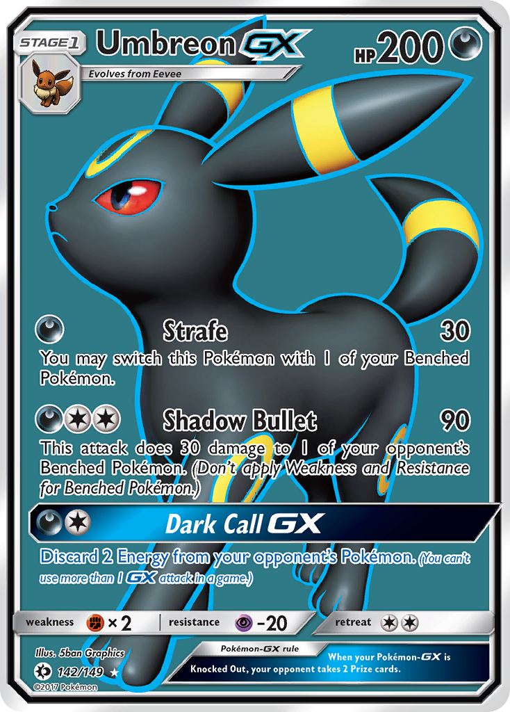 Umbreon GX (Full Art) - 142 - Sun & Moon Base Set
