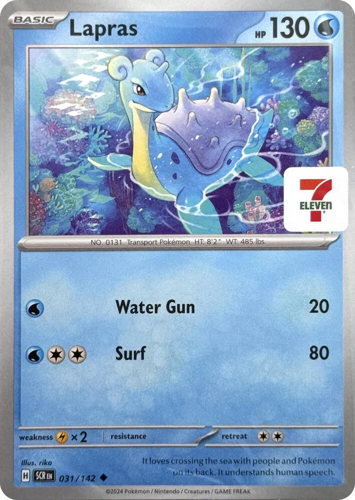 Lapras (7-Eleven Promo) - 031/142 - Miscellaneous Cards & Products