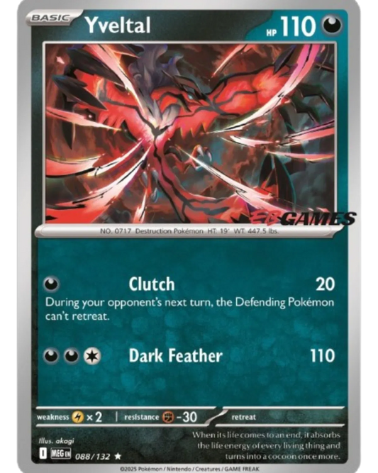 Yveltal (EB Games) - 088/132 - Miscellaneous Cards & Products