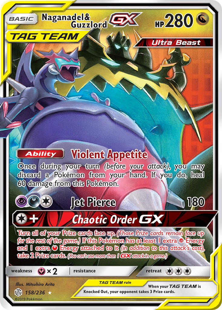 Naganadel & Guzzlord GX - 158/236 - Cosmic Eclipse