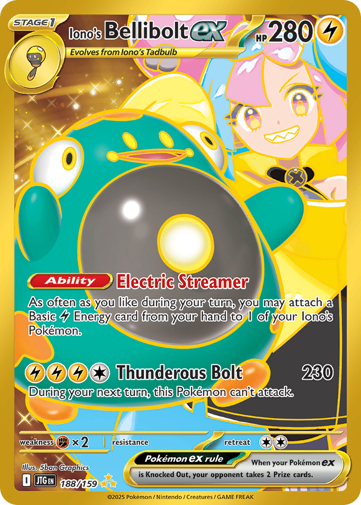 Iono's Bellibolt ex - 188/159 - Journey Together