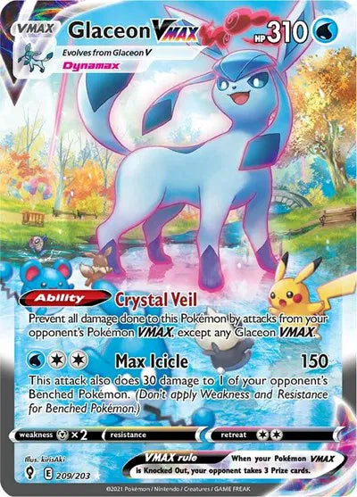Glaceon VMAX (Alternate Art Secret) - 209/203 - Evolving Skies - PSA 10.0 GEM - MT