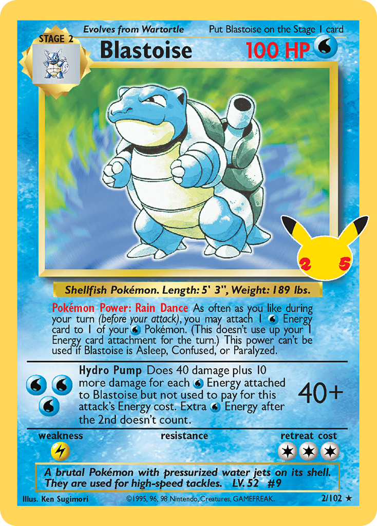 Blastoise - 2/102 - Celebrations: Classic Collection