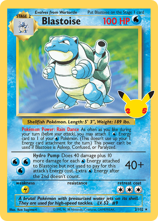 Blastoise - 2/102 - Celebrations: Classic Collection