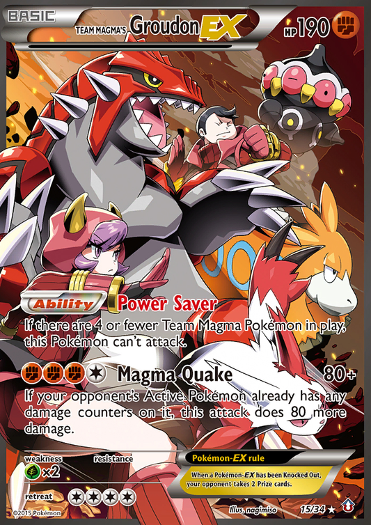 Team Magma's Groudon EX - 15 - Double Crisis