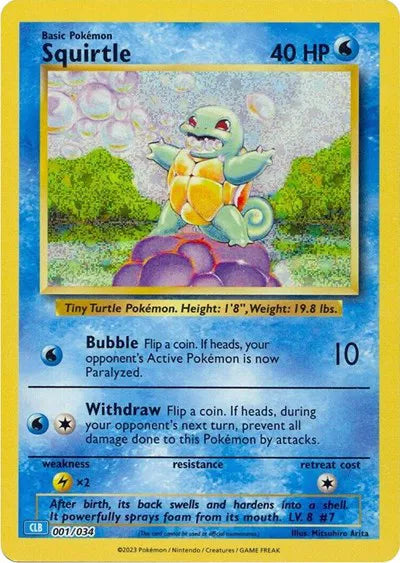 Squirtle - 001/034 - Trading Card Game Classic