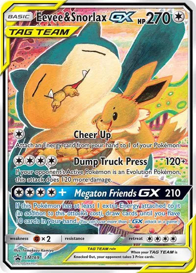 Eevee & Snorlax GX - SM169 - Sun & Moon Promo - BGS 9.5 Gem Mint