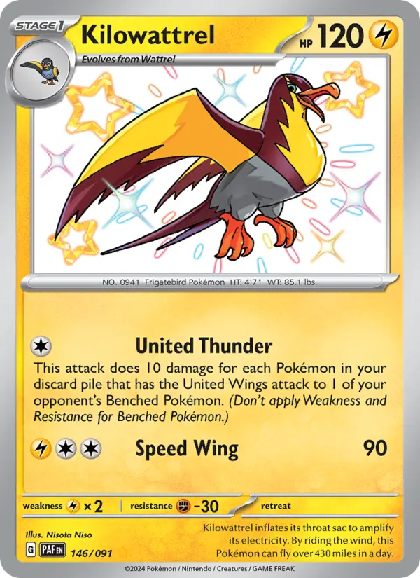 Kilowattrel - 146/091 - Paldean Fates