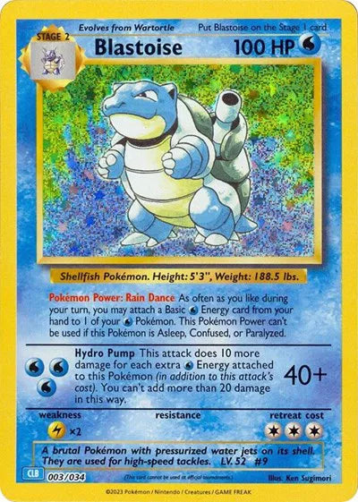 Blastoise - 003/034 - Trading Card Game Classic