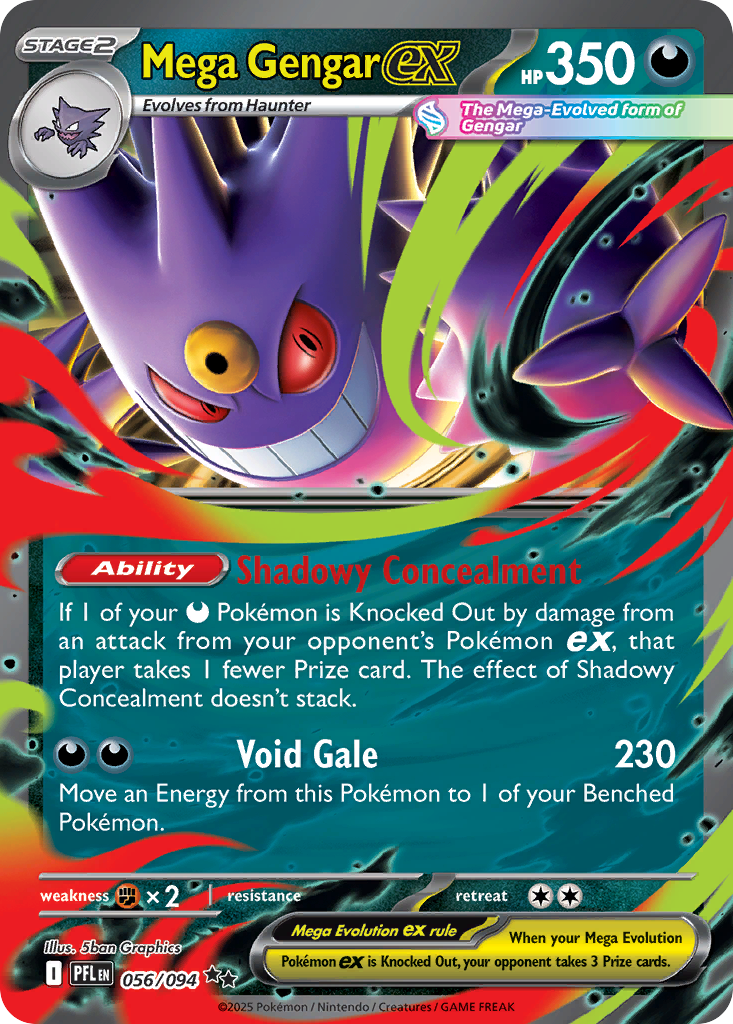 Mega Gengar ex - 056/094 - Phantasmal Flames