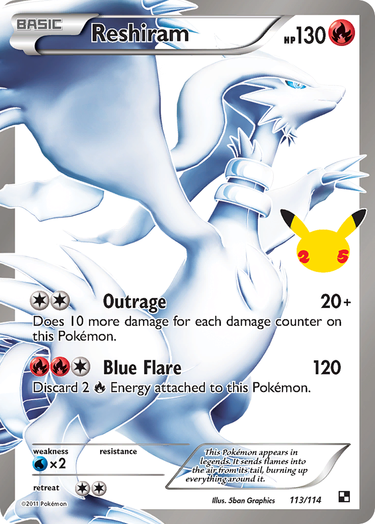 Reshiram - 113/114 - Celebrations: Classic Collection