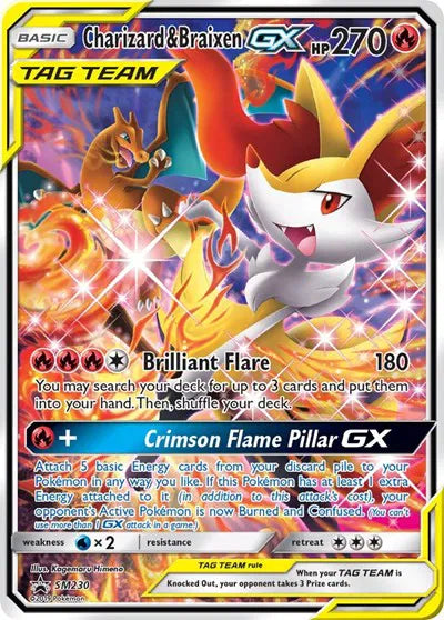 Charizard & Braixen GX - SM230 - Sun & Moon Promo