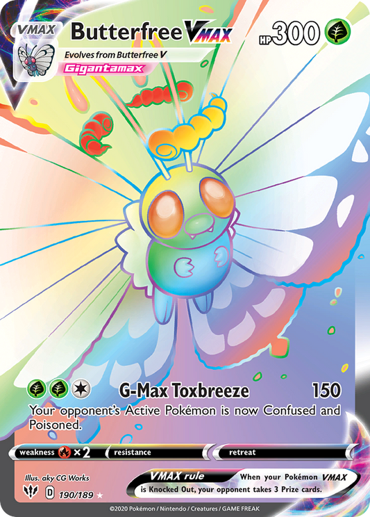 Butterfree VMAX (Secret) - 190/189 - Darkness Ablaze