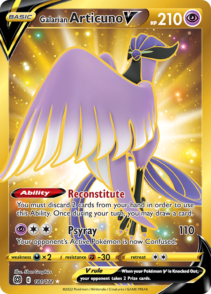 Galarian Articuno V (Secret) - 181/172 - Brilliant Stars