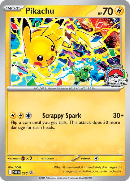 Pikachu (World Championship 2025) - 225 - Scarlet & Violet Promo