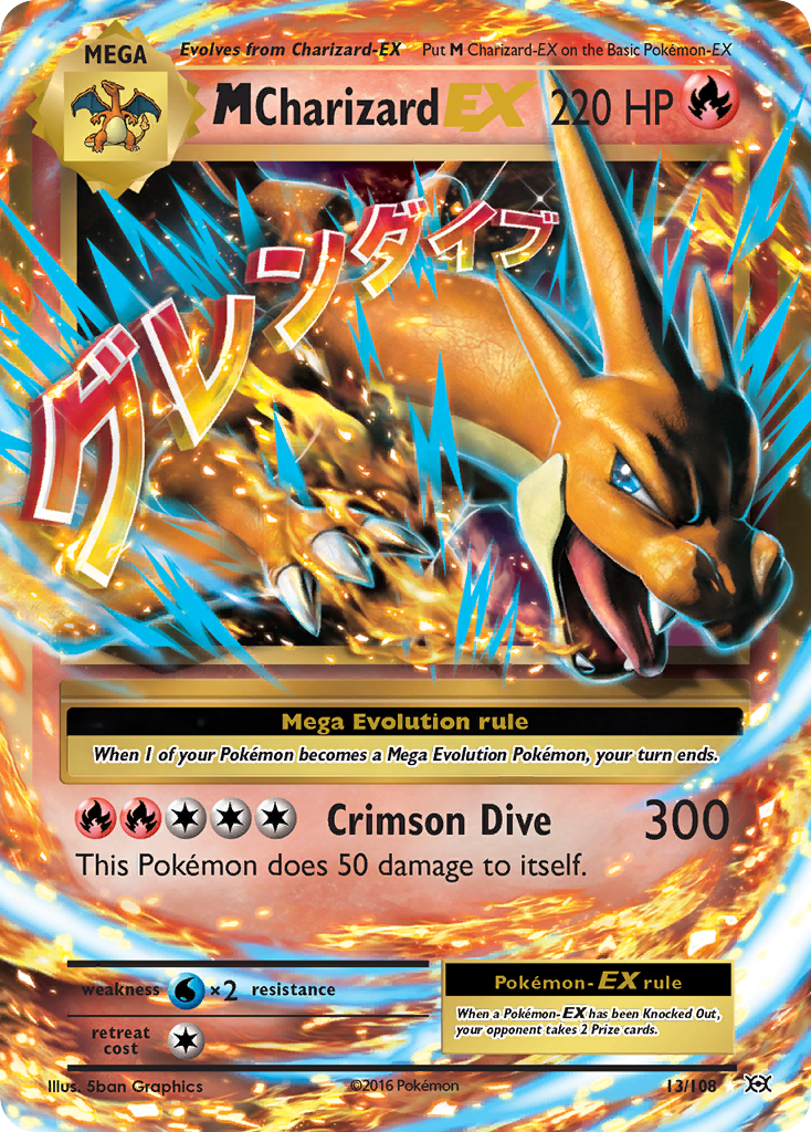 M Charizard EX - 13/108 - Evolutions