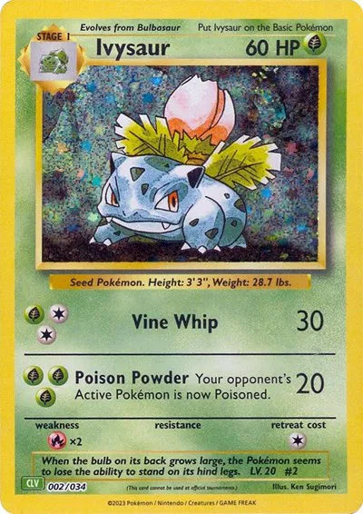 Ivysaur - 002/034 - Trading Card Game Classic